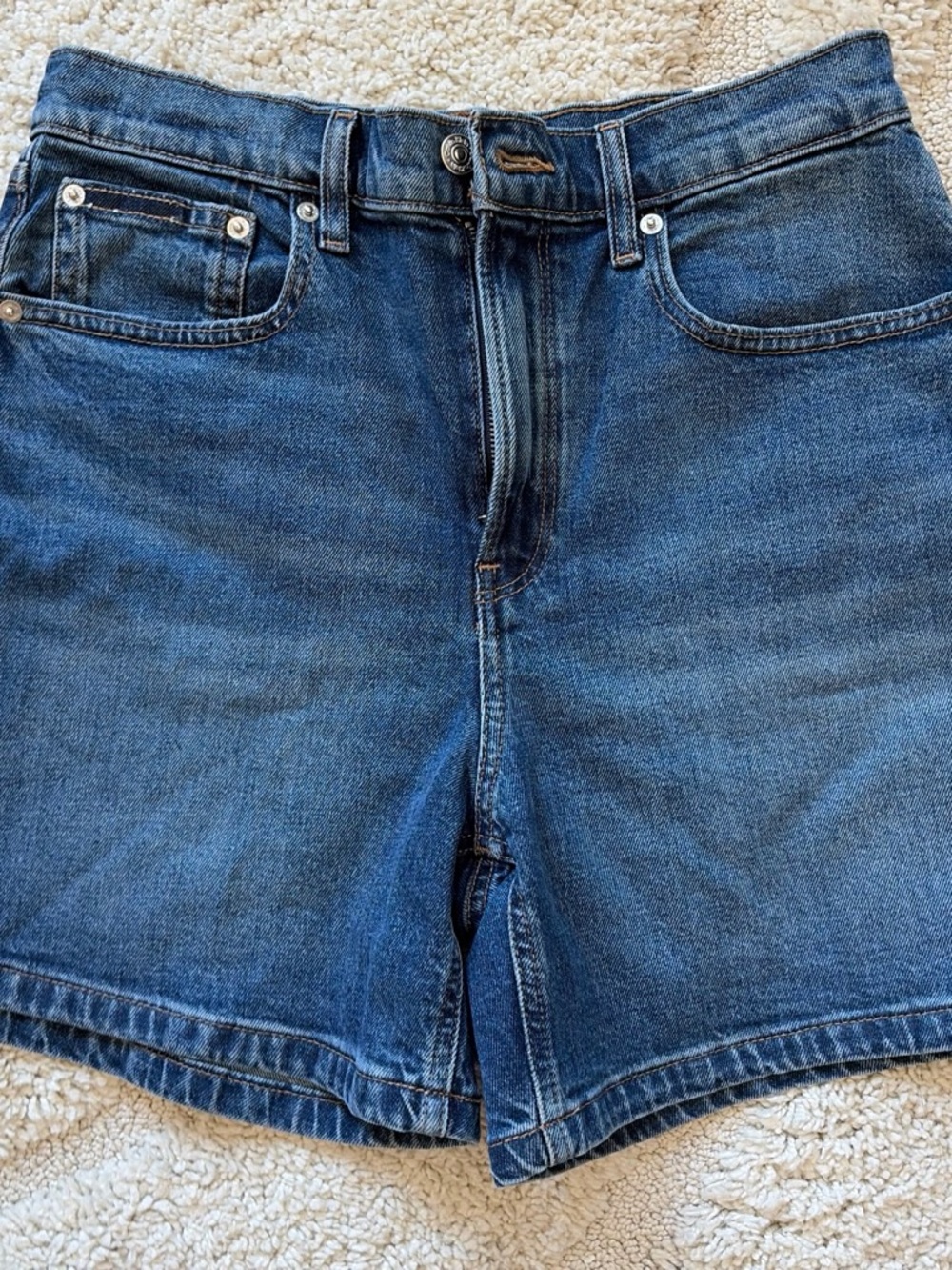 Calvin Klein Blue Denim Jean Shorts